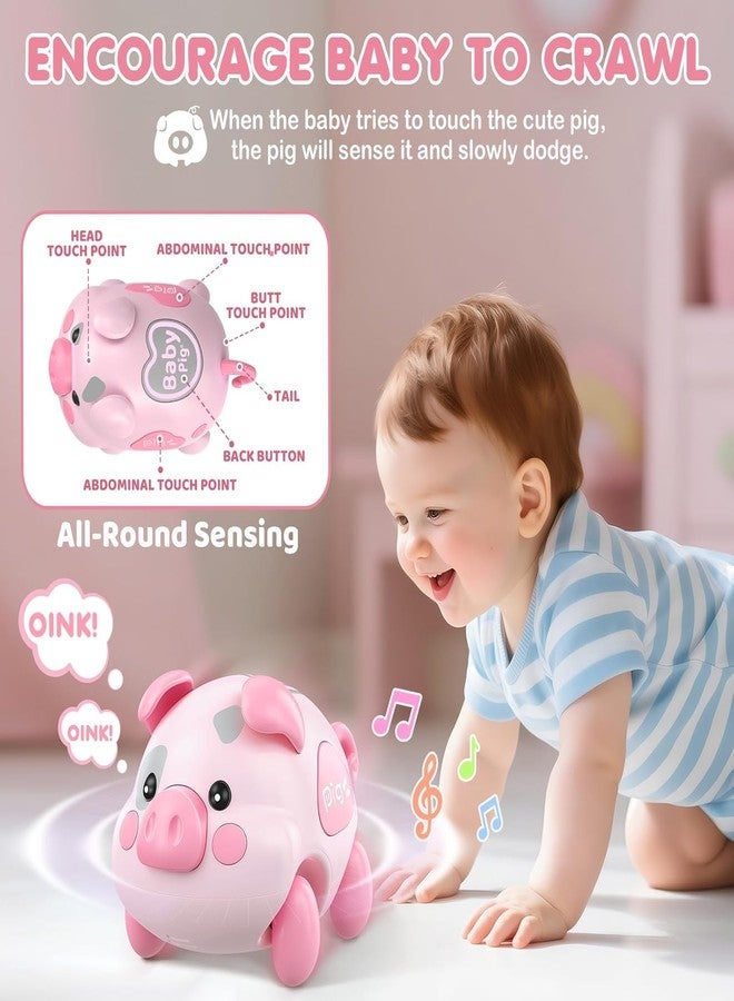 OCHIDO Baby Toy 6-12 Months, Musical Piggy Crawling Infant Toys with Light, 6 Month Old Toys for Tummy Time Development, Christmas Birthday Gifts for Boy Girl 7 8 9 10 11 Month 0-1 Year Old - Image 4